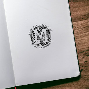 Tampons Encreurs Fleurs Monogrammes vintages De La Bibliothèque De