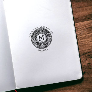 Tampons Encreurs Fleurs Monogrammes vintages De La Bibliothèque De