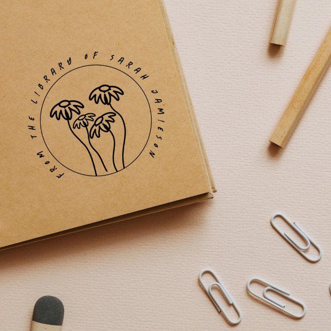 Tampons Encreurs Fleurs Rustiques Dessinées À La Main Du Livre De L (Créateur téléchargé)