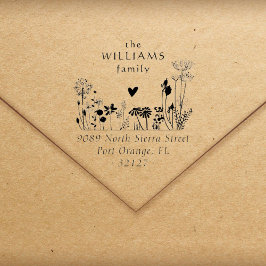 Tampons Encreurs Fleurs sauvages rustiques Elegant Family Return Ad