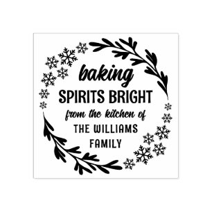 Tampons Encreurs Flocon de neige Wreath Baking Spiritueux Noël bril