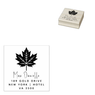 Tampons Encreurs Floral Rustic Style Retour Adresse Bois Caoutchouc