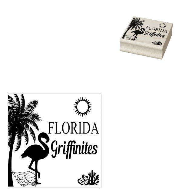 Tampons Encreurs Floride Griffinites Timbre d'art en bois (Tamponné)