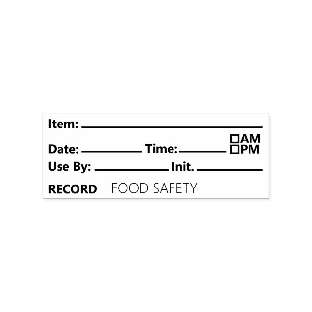 Tampons Encreurs Food Safety Date Record Keeping (Impression)