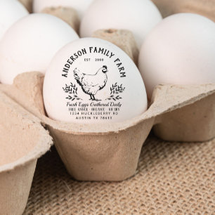 Tampons Encreurs Foyer Familial OEufs Frais Personnalisés