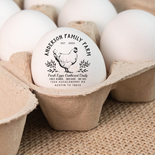 Tampons Encreurs Foyer Familial OEufs Frais Personnalisés (Créateur téléchargé)