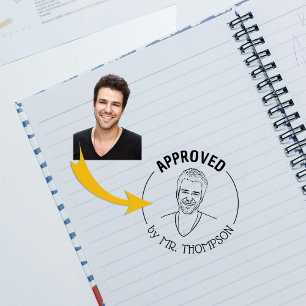 Tampons Encreurs Funky Custom Photo Teacher Classe Approuvée