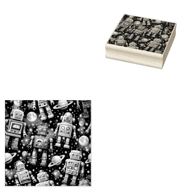 Tampons Encreurs Galactic robot exploration cosmic (Tamponné)