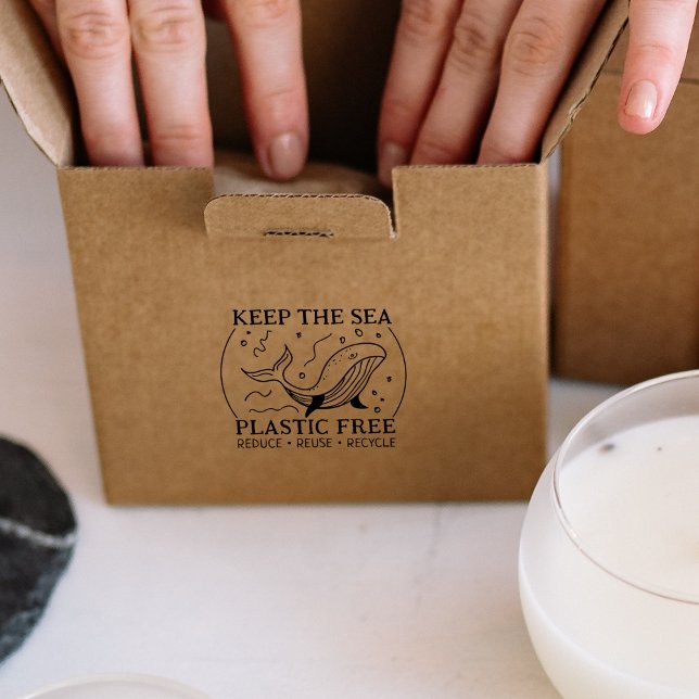 Tampons Encreurs Gardez le plastique marin libre, réduisez la réuti (Créateur téléchargé)