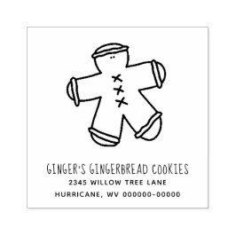 Tampons Encreurs Gingerbread Rustic Business|Nom de famille Adresse