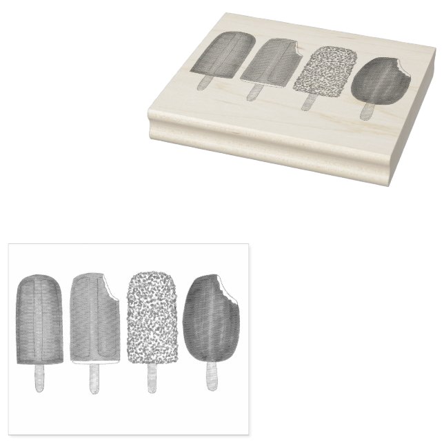 Tampons Encreurs Glace Pops Bars Popsicle Creamsicle Fudge (Tamponné)