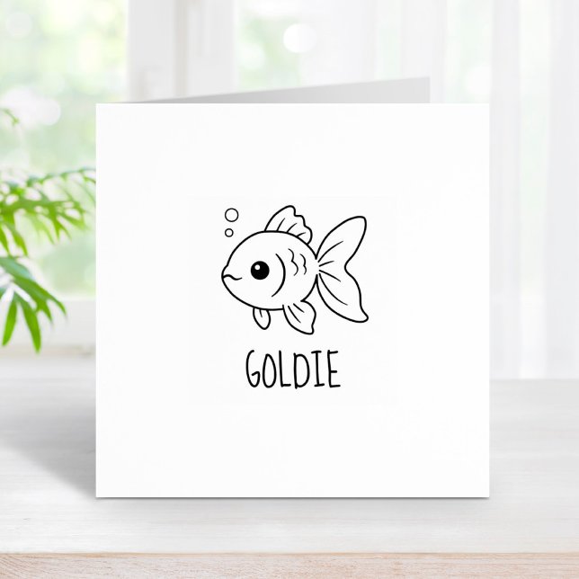Tampons Encreurs Goldfish Pet Custom Name 1x1 (Créateur téléchargé)