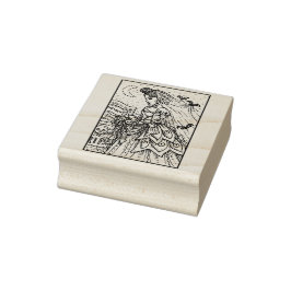 TAMPONS ENCREURS GOTH HALLOWEEN BRIDE, BAT VEIL RUBBER STAMP
