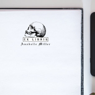 Tampons Encreurs Goth Skull Script médiéval Livres de bibliothèque 
