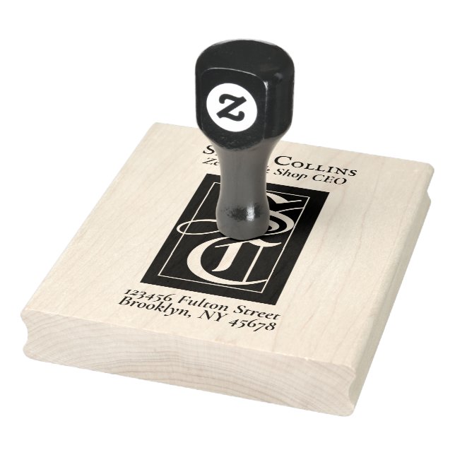 Tampons Encreurs Gothique Monogram ExLibris Livres Retour Adresse (Tampon)