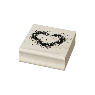 Tampons Encreurs Graffiti peinture rose brillant design coeur