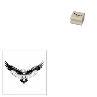 Tampons Encreurs Graphisme aigle patriotique qui s'envole – Rouge B