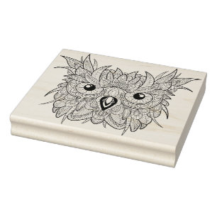 Tampons Encreurs Griffonnage mignon de portrait de hibou