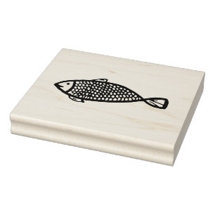 Tampons Encreurs Gros Poisson Caoutchouc, Poisson Timbre, Timbre De