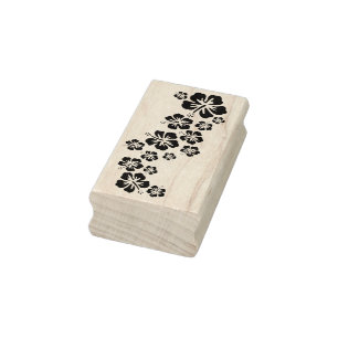 Tampons Encreurs Guirlande de fleur de ketmie + votre backgr. et