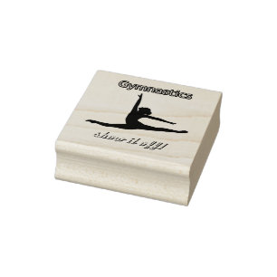 Tampons Encreurs Gymnastique "Montre-le" Timbre d'Art Bois
