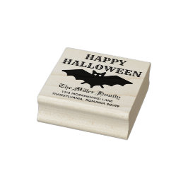 Tampons Encreurs Halloween Bat Crazy Nom personnalisé