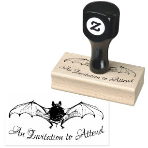 Tampons Encreurs Halloween Mariage Cool Gothic Bat Invitation
