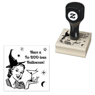Tampons Encreurs Halloween rétro sorcier Humour fabooleux ou person