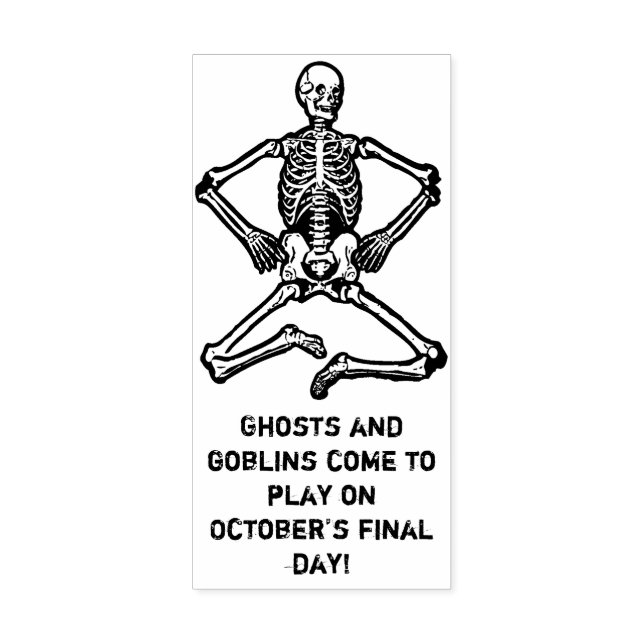 Tampons Encreurs Halloween Salutations Skeleton en caoutchouc (Impression)