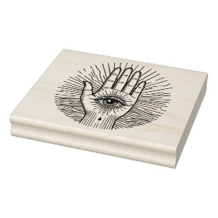 Tampons Encreurs Hamsa Main avec illustration d'art visuel