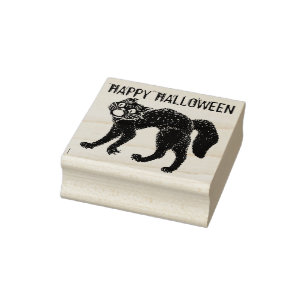 Tampons Encreurs Happy Halloween hurlant chat noir