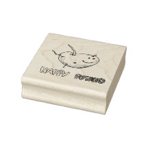 Happy Potato Wood Art Timbre