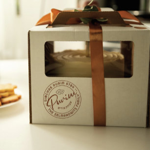 Tampons Encreurs Happy Purim personnalisé GRAND Timbre en caoutchou