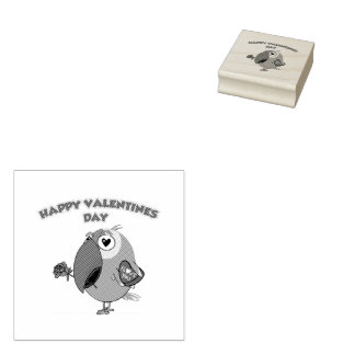 Tampons Encreurs happy valentine parrot