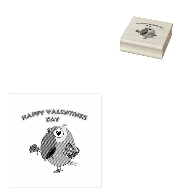 Tampons Encreurs happy valentine parrot (Tamponné)