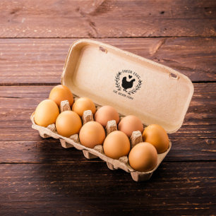 Tampons Encreurs Hen Heart Wreath Fresg Eggs Nom de la ferme
