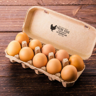 Tampons Encreurs Hen Wreath Free Range Oeufs frais Nom de la ferme