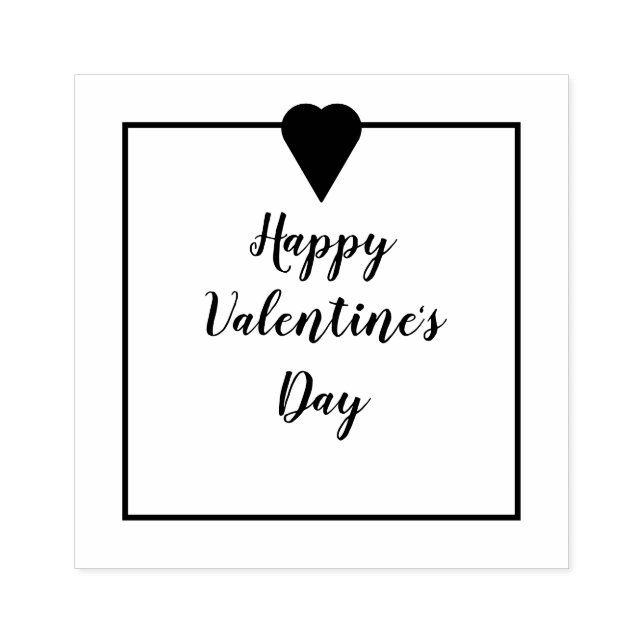 Tampons Encreurs Heureuse Sainte-Valentin avec coeur (Impression)