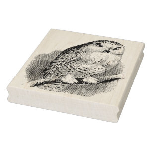Tampons Encreurs Hibou vintage sur le timbre en caoutchouc d'art de