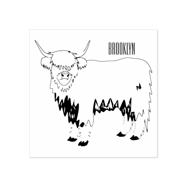 Tampons Encreurs Highland cow (Impression)