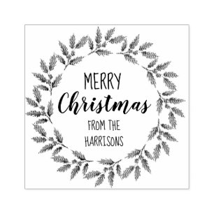 Tampons Encreurs Holly Berry Wreath Design (3) Art Stamp