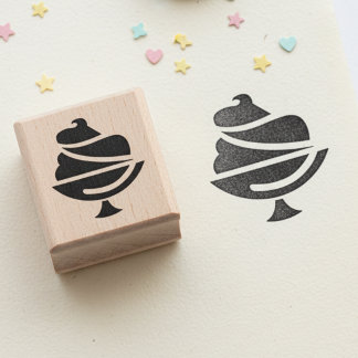 Tampons Encreurs Ice Cream Mini Wooden Art Stamp