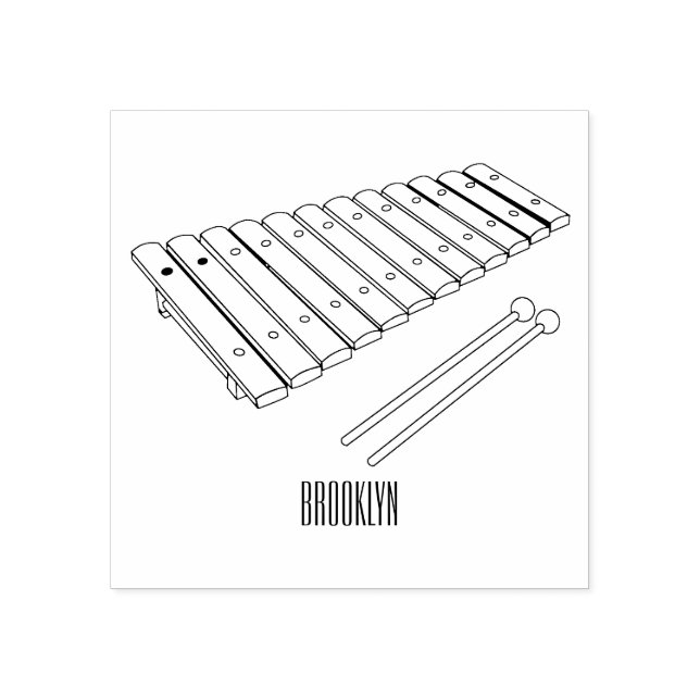 Tampons Encreurs Illustration de bande dessinée en Xylophone (Impression)