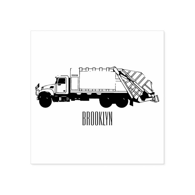 Tampons Encreurs Illustration de camion à ordures (Impression)