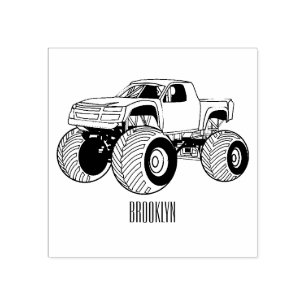 Tampons Encreurs Illustration de camion monstre