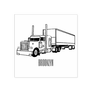 Tampons Encreurs Illustration de camion semi-remorque