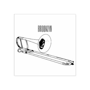 Tampons Encreurs Illustration de dessin animé de Trombone