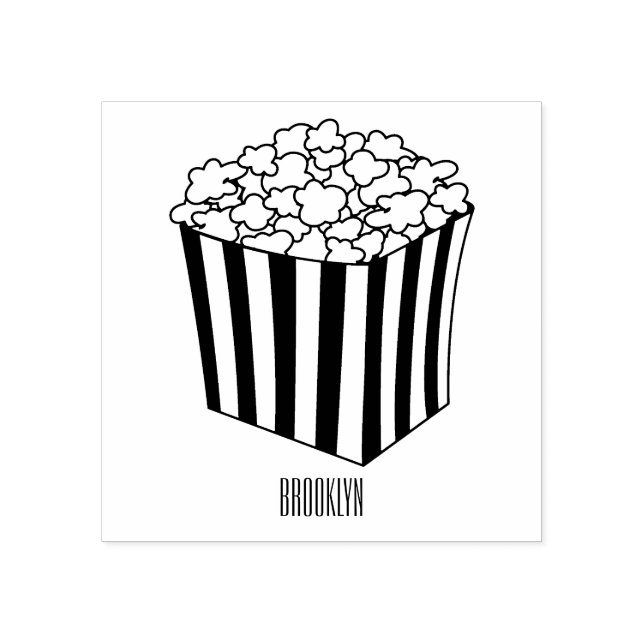Tampons Encreurs Illustration de dessin animé Popcorn (Impression)