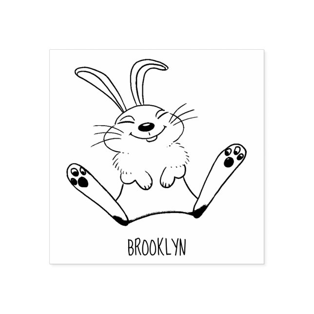 Tampons Encreurs Illustration de dessin de lapin lapin mou (Impression)