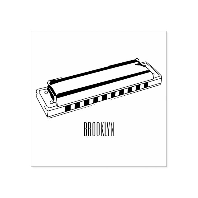 Tampons Encreurs Illustration de dessin d'Harmonica (Impression)
